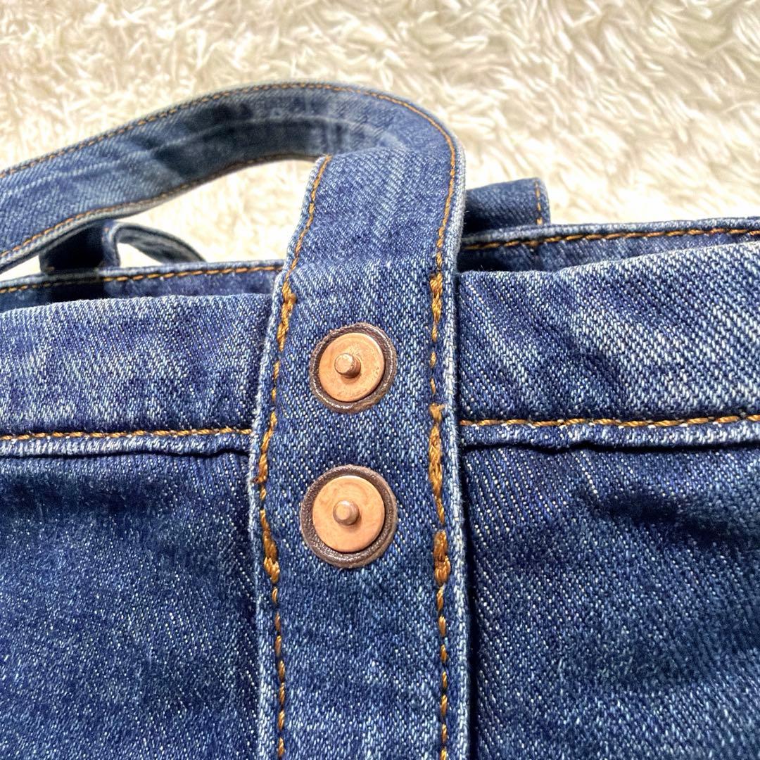 POLO ポロラルフローレン デニム ミニ トートバッグ ビッグポニー刺繍