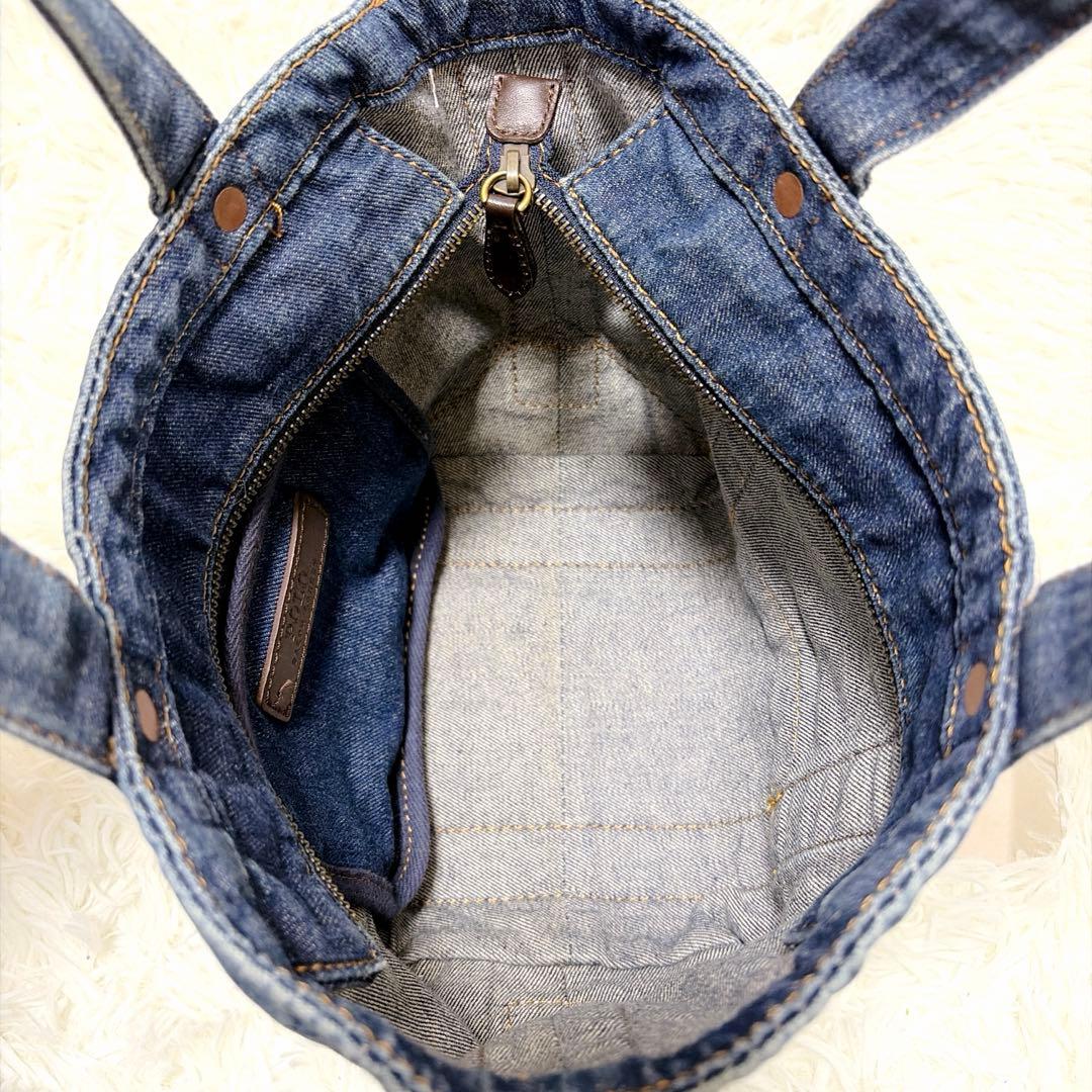 POLO ポロラルフローレン デニム ミニ トートバッグ ビッグポニー刺繍