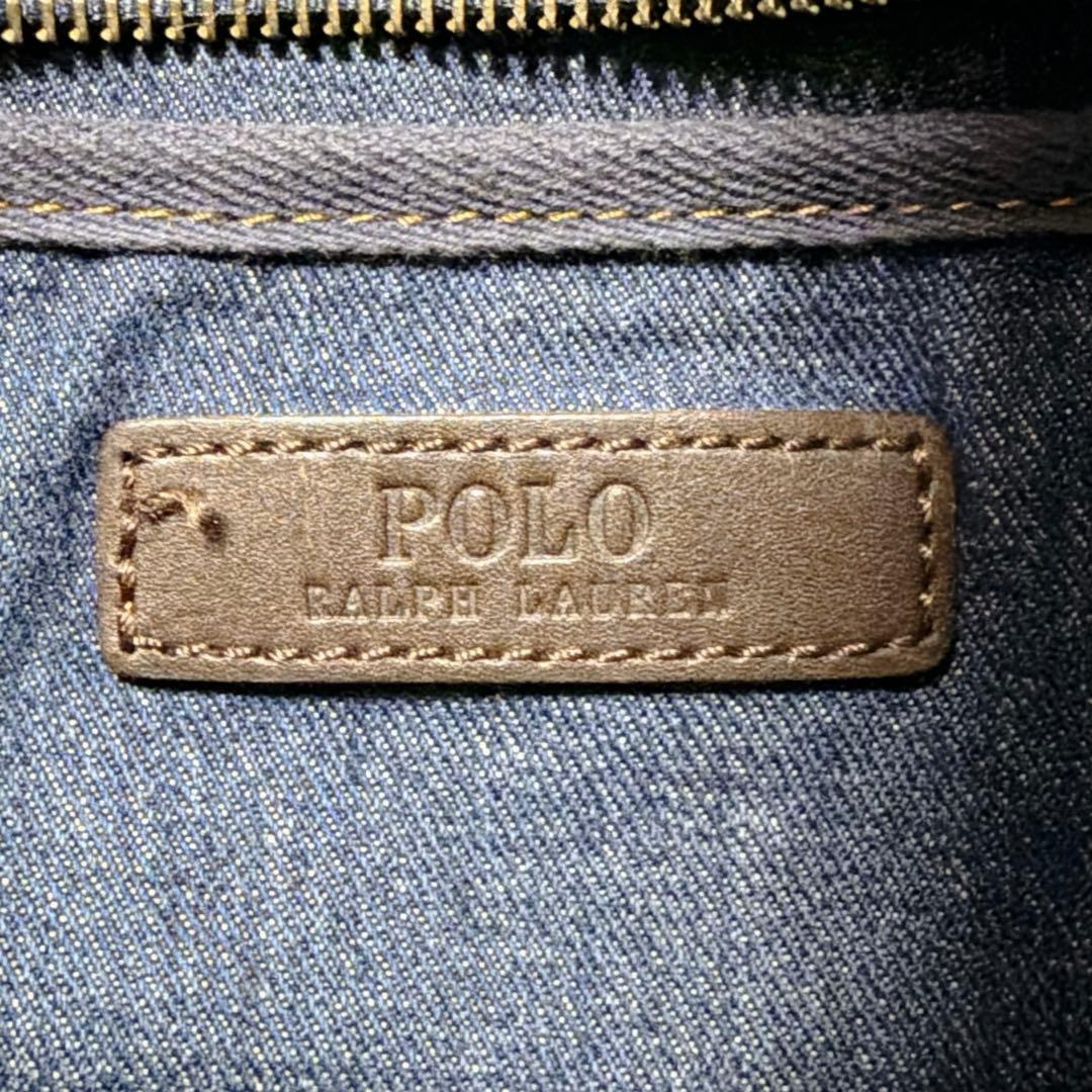 POLO ポロラルフローレン デニム ミニ トートバッグ ビッグポニー刺繍