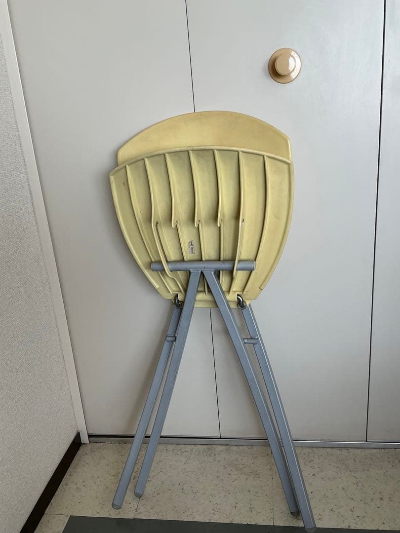 Calligaris Viva 折り畳みチェア　2脚ペア　黒・黄色