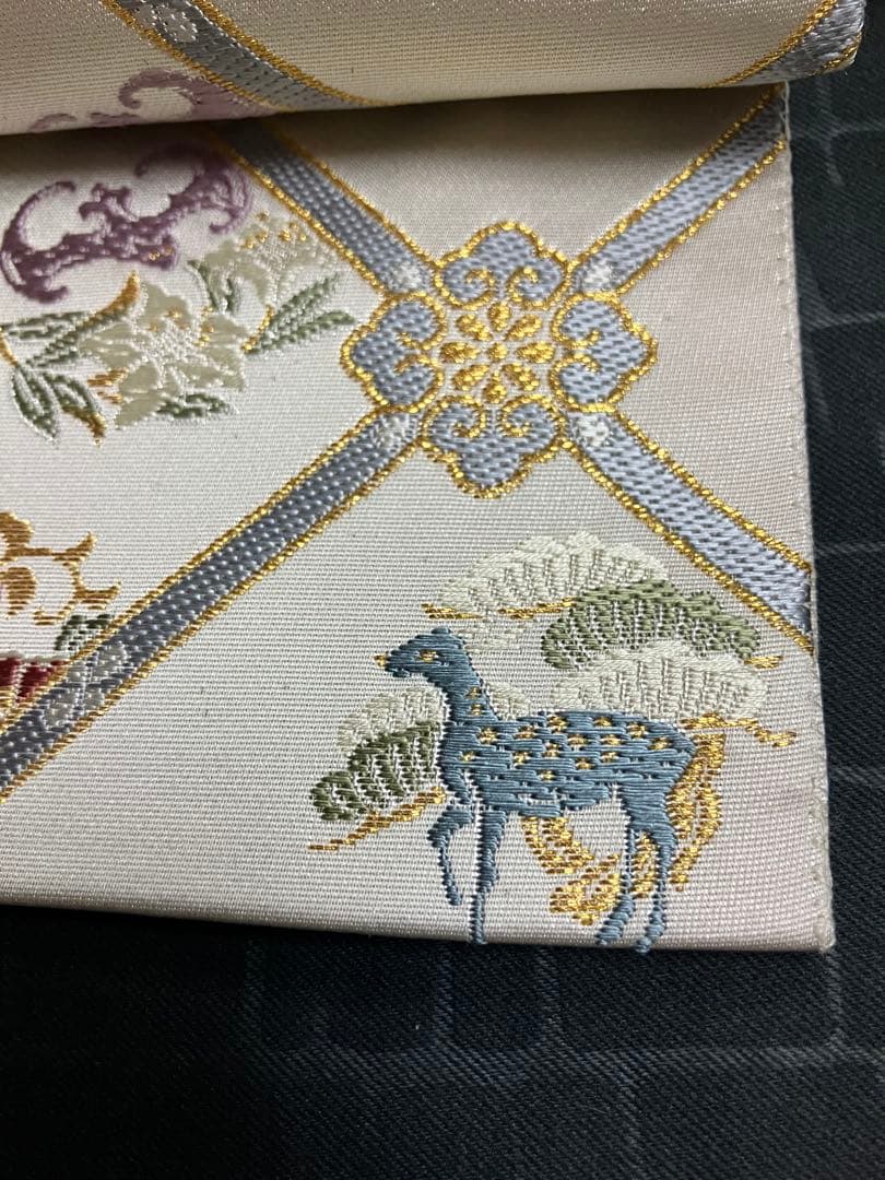 専用です　お仕立て上がり名古屋帯　新品未使用品　正絹　西陣織　No.350