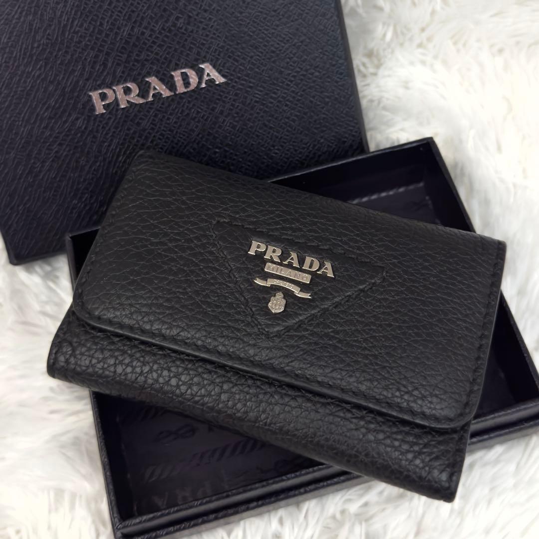 極美品⭐️新型 RFID内蔵 PRADA プラダ ヴィッテロ キーケース 現行