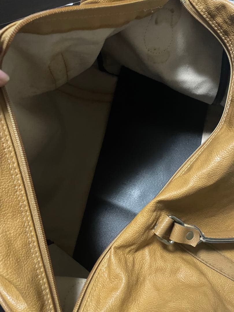 adidas ブラウン レザー ボストンバッグ