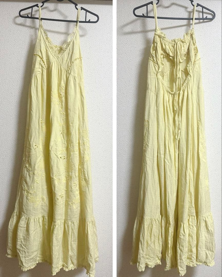 SNIDEL フラワーエンブロイダリーマキシワンピース