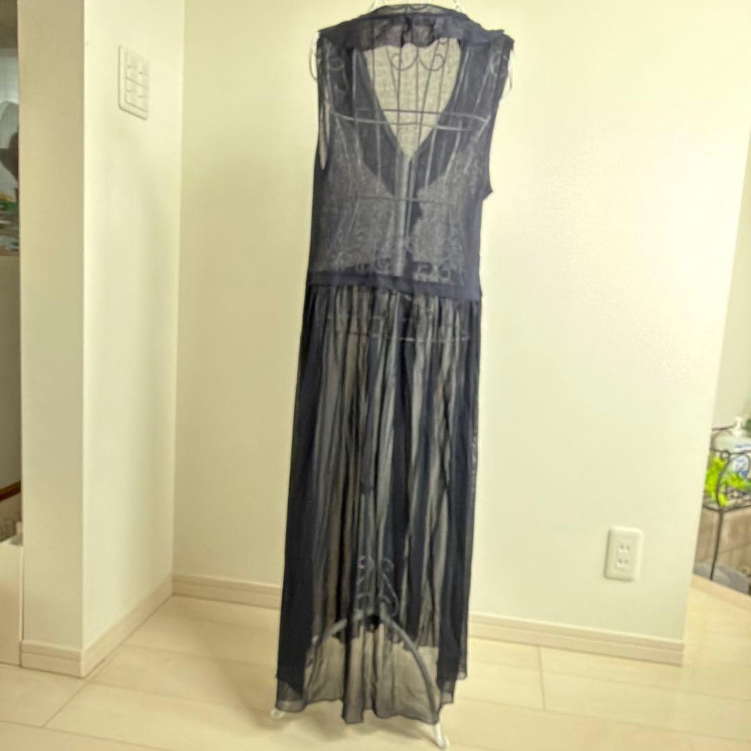 スーパービューティー42ロングジレ　ネイビー