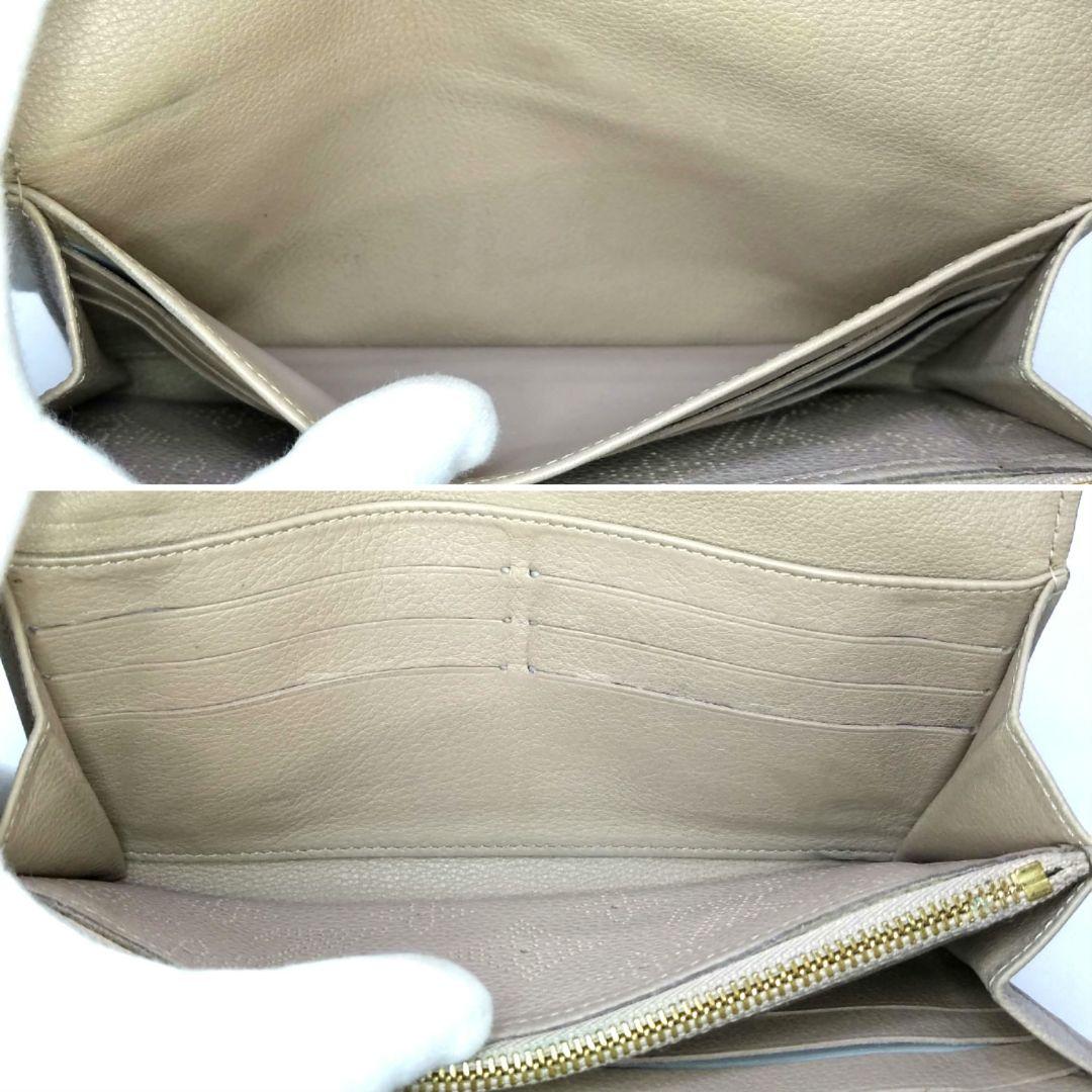 ルイヴィトン ポルトフォイユ イリス マヒナ レザー ベージュ サーブル