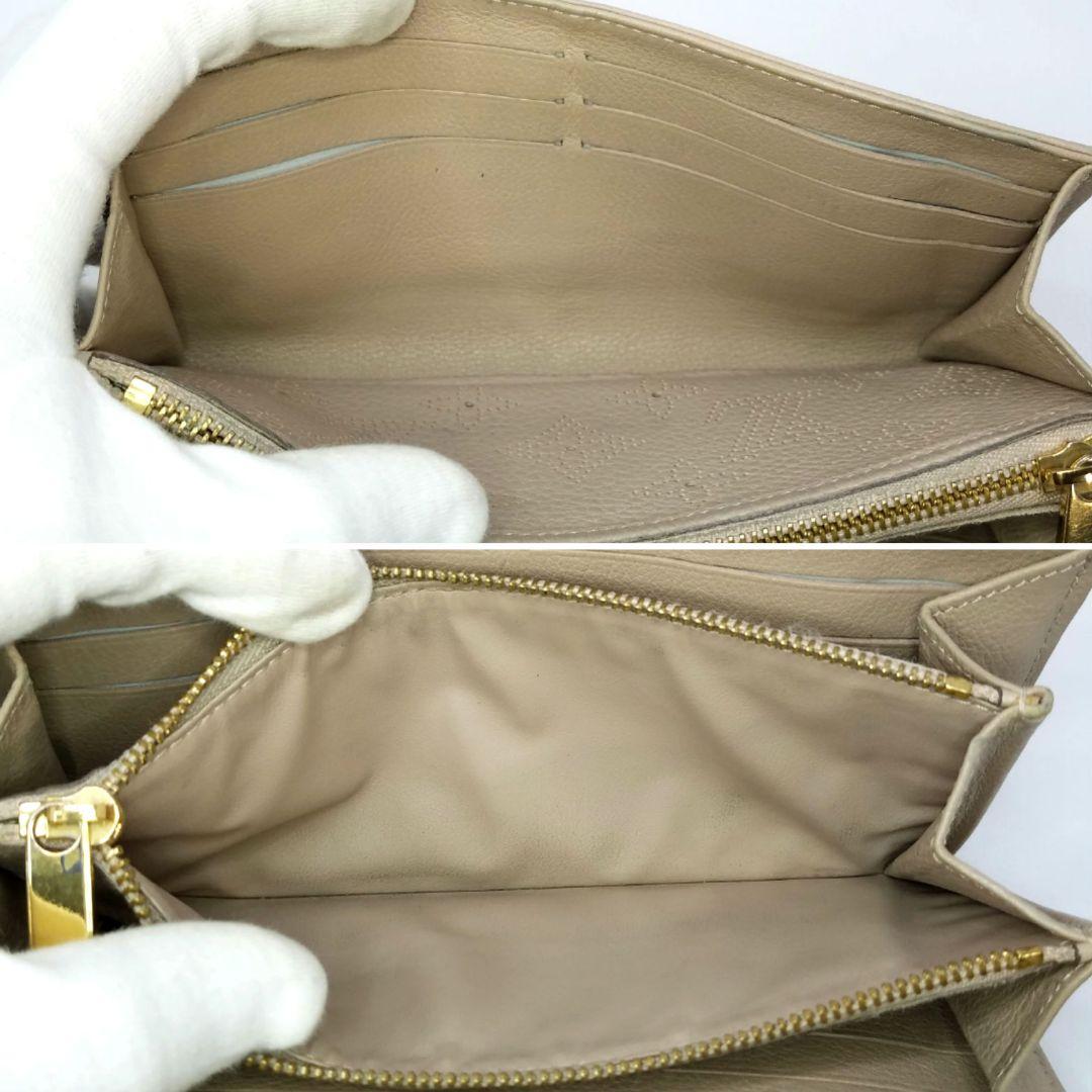 ルイヴィトン ポルトフォイユ イリス マヒナ レザー ベージュ サーブル