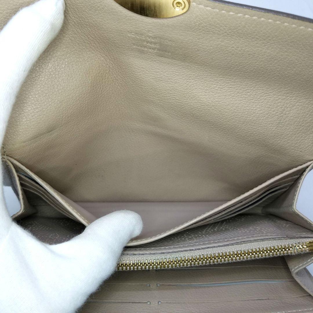 ルイヴィトン ポルトフォイユ イリス マヒナ レザー ベージュ サーブル