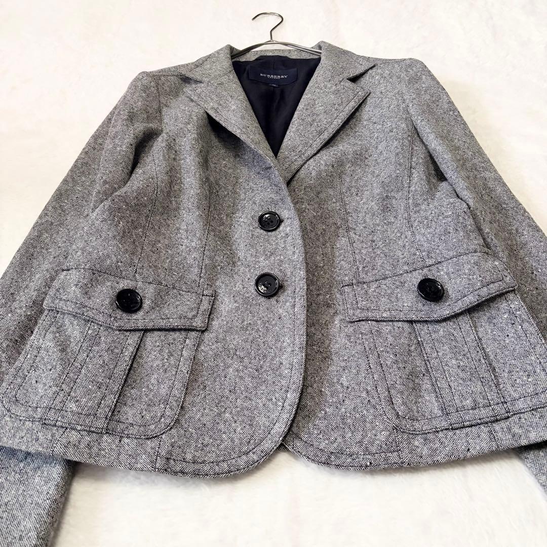 5793 【美品】 バーバリーロンドン テーラードジャケット 42 ツイード
