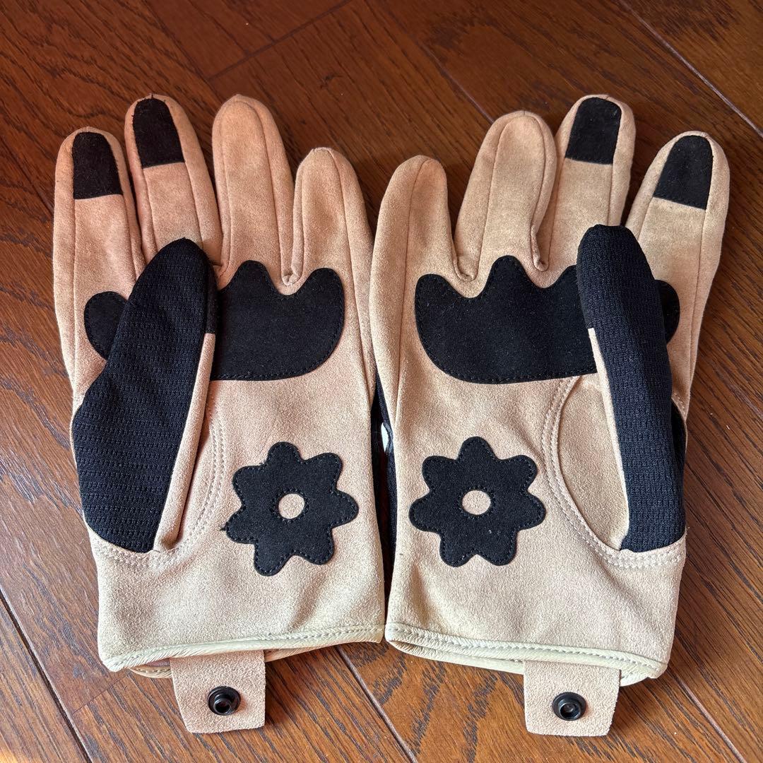 SUNUP フラワージェットヘルメット マットブラック＋グローブ