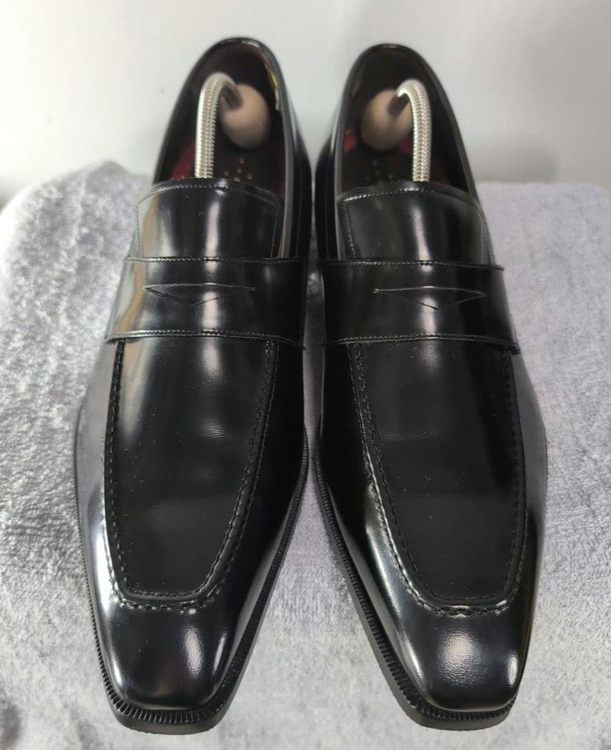 未使用級 REGAL  ペニー ローファー Uチップ 黒 26.5 レザー