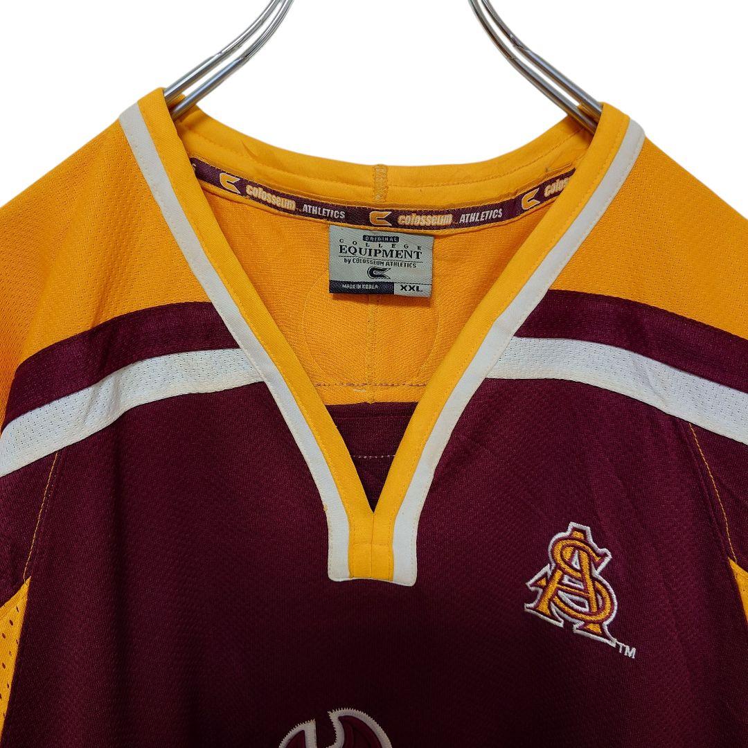 希少 アリゾナ大学 Sun Devils ロゴ刺繍 ゲームシャツ A-3723