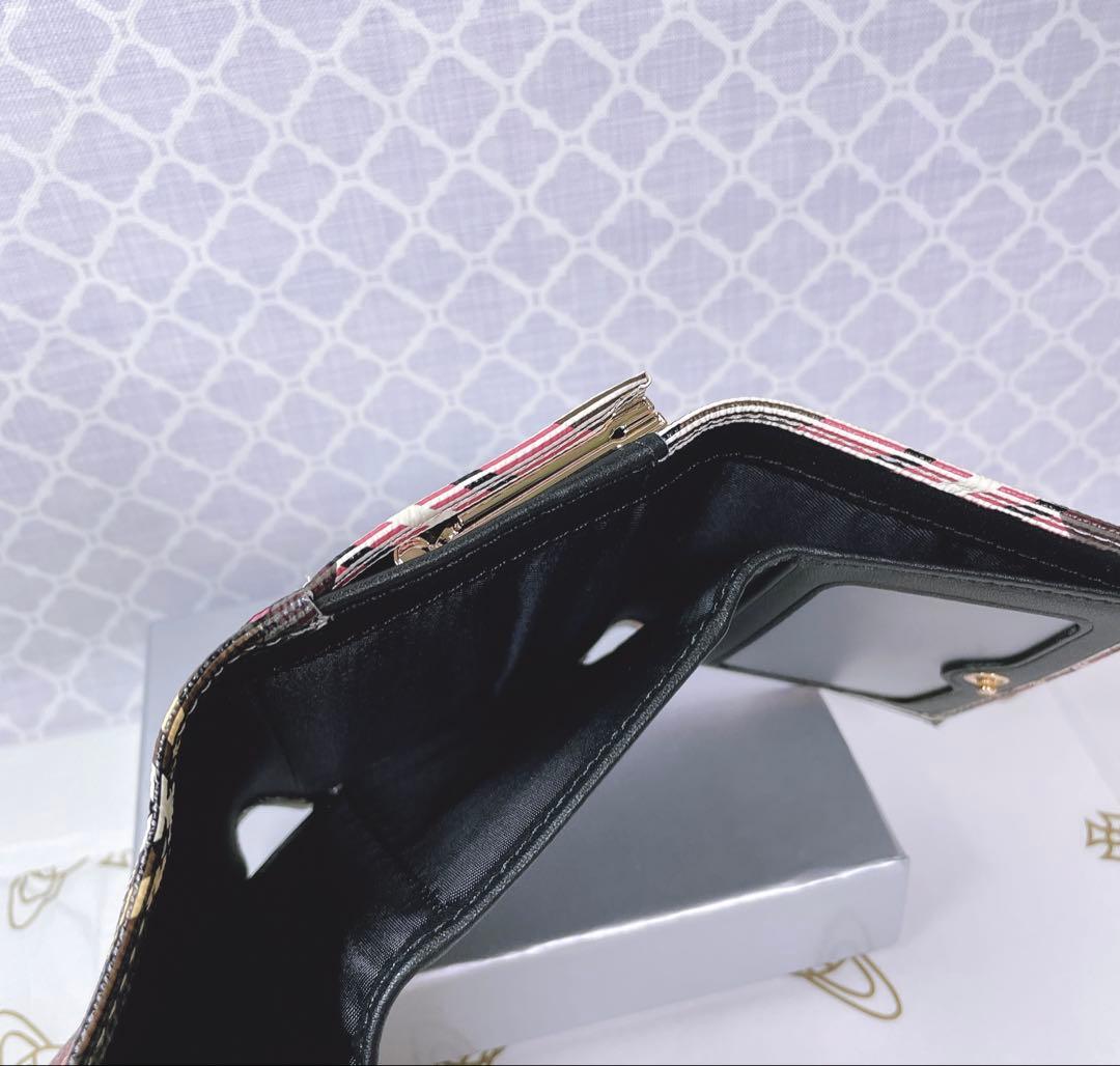 【可愛すぎ♡新品】可愛い ヴィヴィアン・ウエストウッド チェック 三折り財布