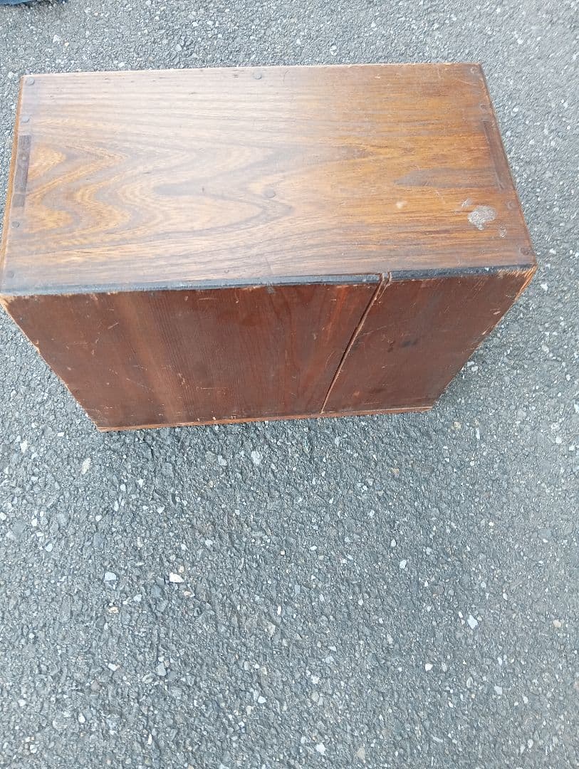 特*壺様 小引き出し　戦前　木製　欅　南満州鉄道株式会社の焼き印付き　戦時資料