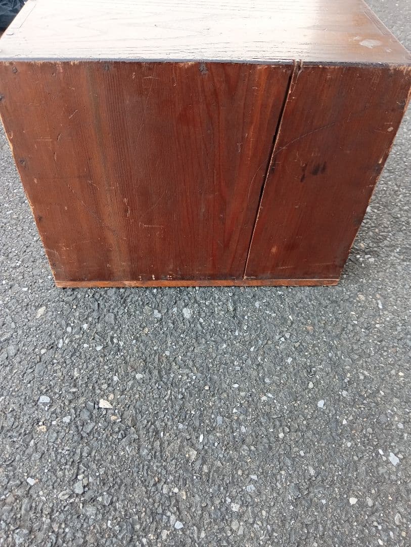 特*壺様 小引き出し　戦前　木製　欅　南満州鉄道株式会社の焼き印付き　戦時資料