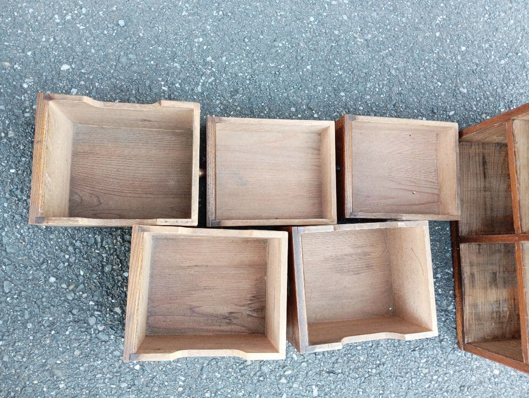 特*壺様 小引き出し　戦前　木製　欅　南満州鉄道株式会社の焼き印付き　戦時資料