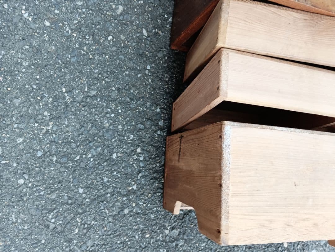 特*壺様 小引き出し　戦前　木製　欅　南満州鉄道株式会社の焼き印付き　戦時資料