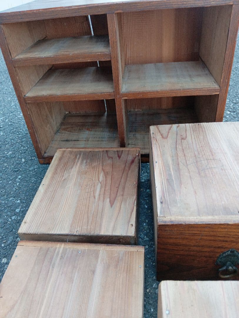 特*壺様 小引き出し　戦前　木製　欅　南満州鉄道株式会社の焼き印付き　戦時資料