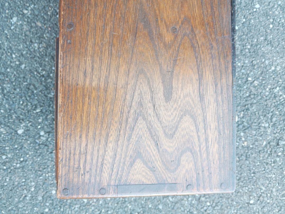 特*壺様 小引き出し　戦前　木製　欅　南満州鉄道株式会社の焼き印付き　戦時資料