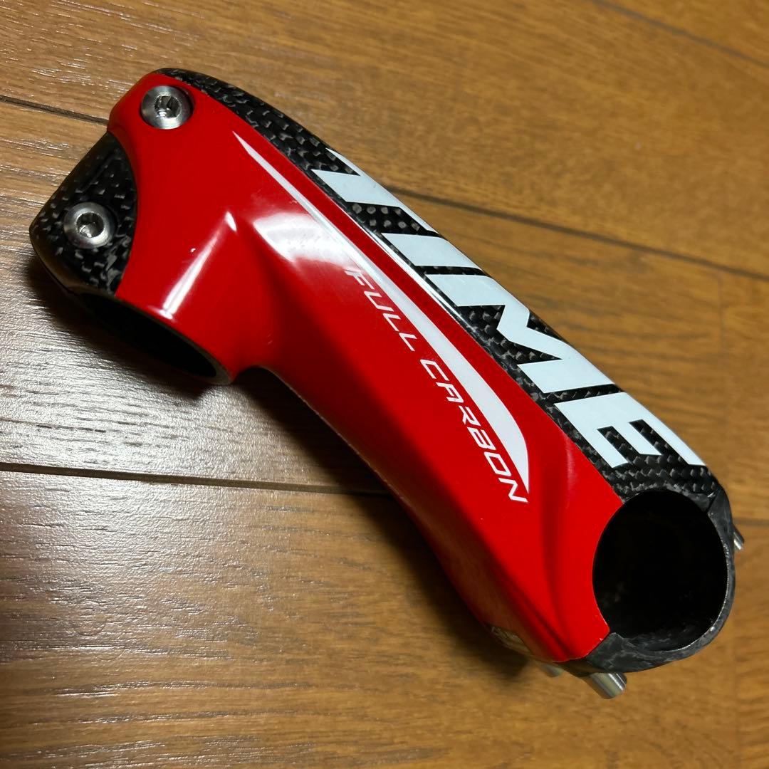 TIME フルカーボン ステム 赤/黒