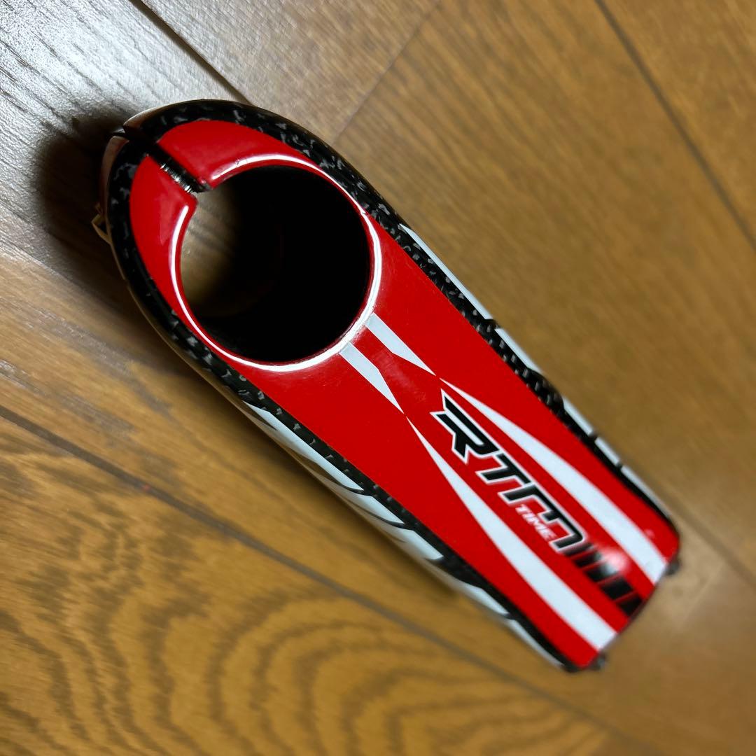 TIME フルカーボン ステム 赤/黒