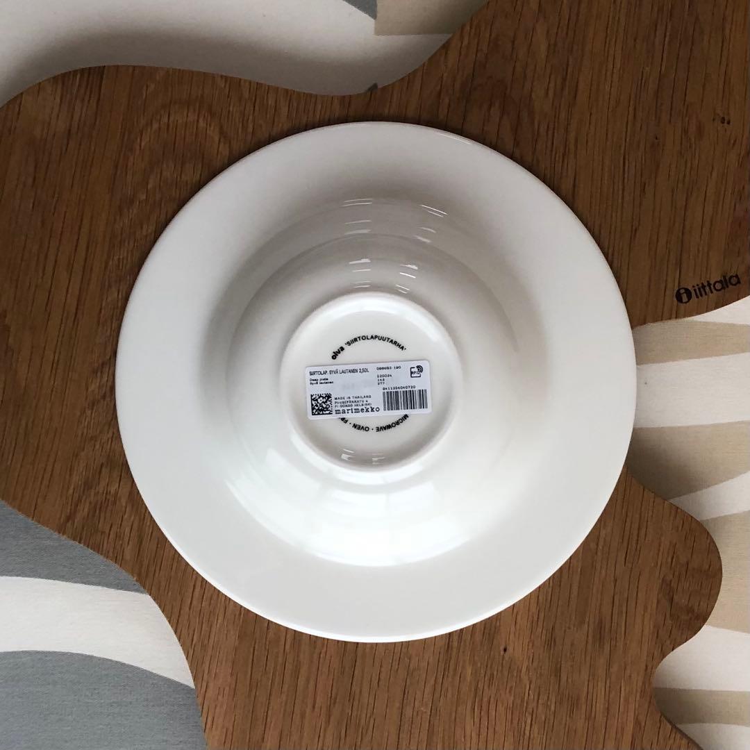 新品 2枚 マリメッコ シイルトラプータルハ ディーププレート 20cm