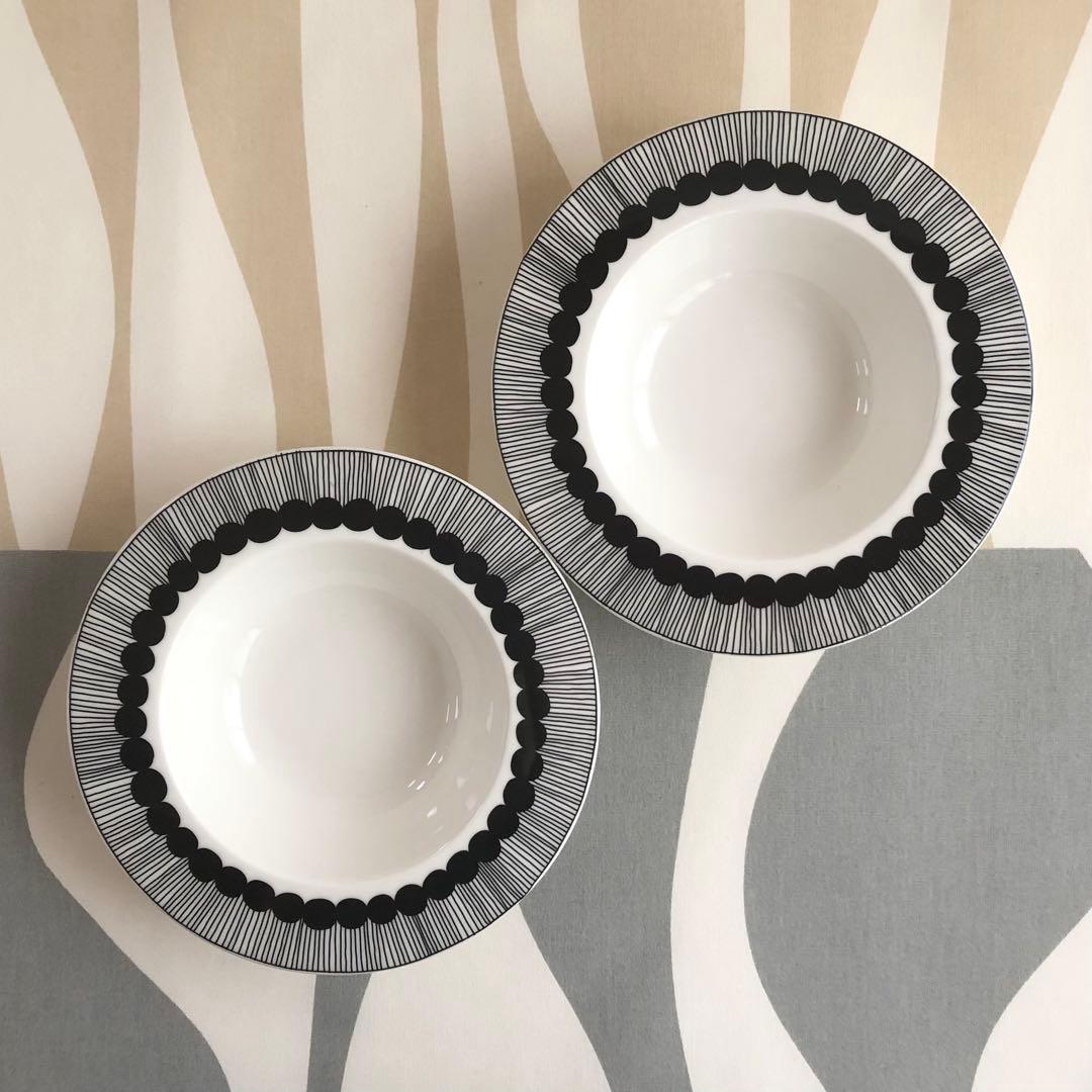 新品 2枚 マリメッコ シイルトラプータルハ ディーププレート 20cm