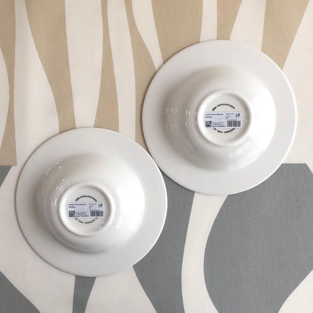 新品 2枚 マリメッコ シイルトラプータルハ ディーププレート 20cm