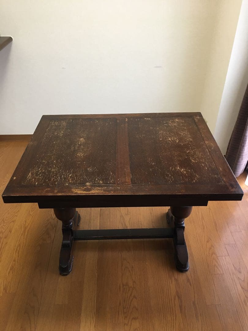 イギリスアンティーク　ドローリーフテーブル　　英国伸縮式テーブル　店舗什器