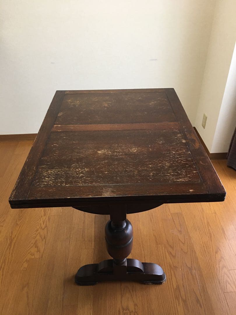 イギリスアンティーク　ドローリーフテーブル　　英国伸縮式テーブル　店舗什器