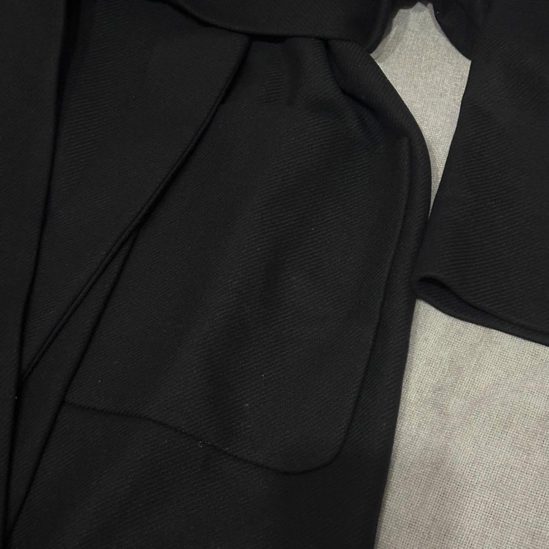 【新品】ZARA ザラ MANTECO 黒 ガウンベルトロングコート ブラック