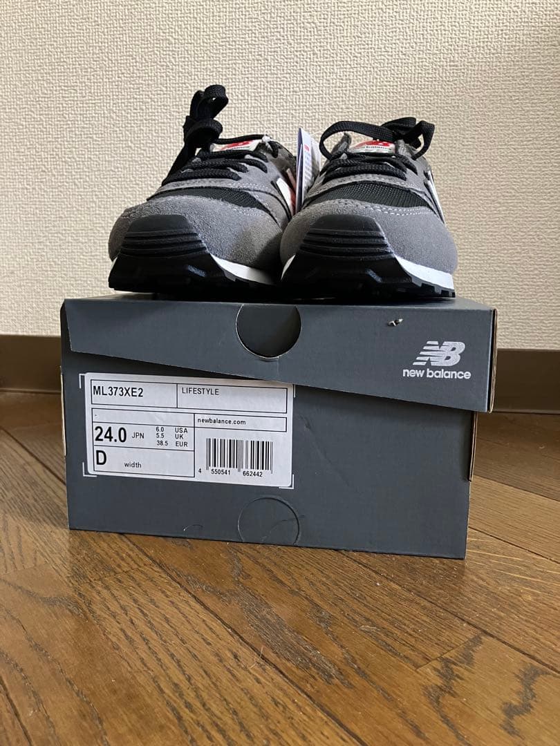 24.0cm ニューバランス ML373グレー&ブラックカラー