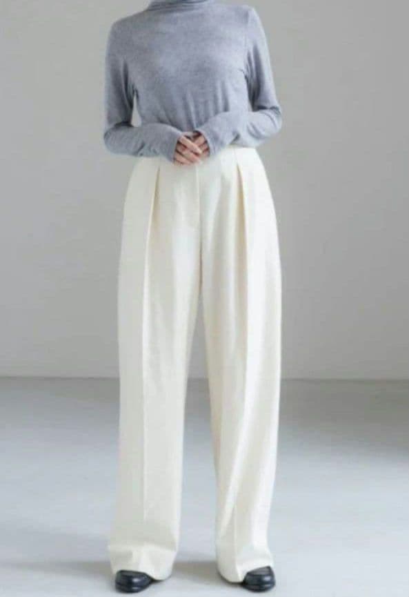 タグ付 deres immatereal リラックスタックソフトウールパンツ