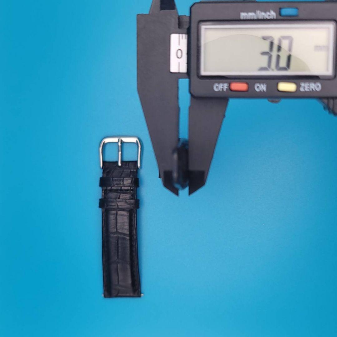 IWC 純正 中古品 レザーベルト取付幅20㎜黒色 ＋ 社外尾錠幅20㎜銀色