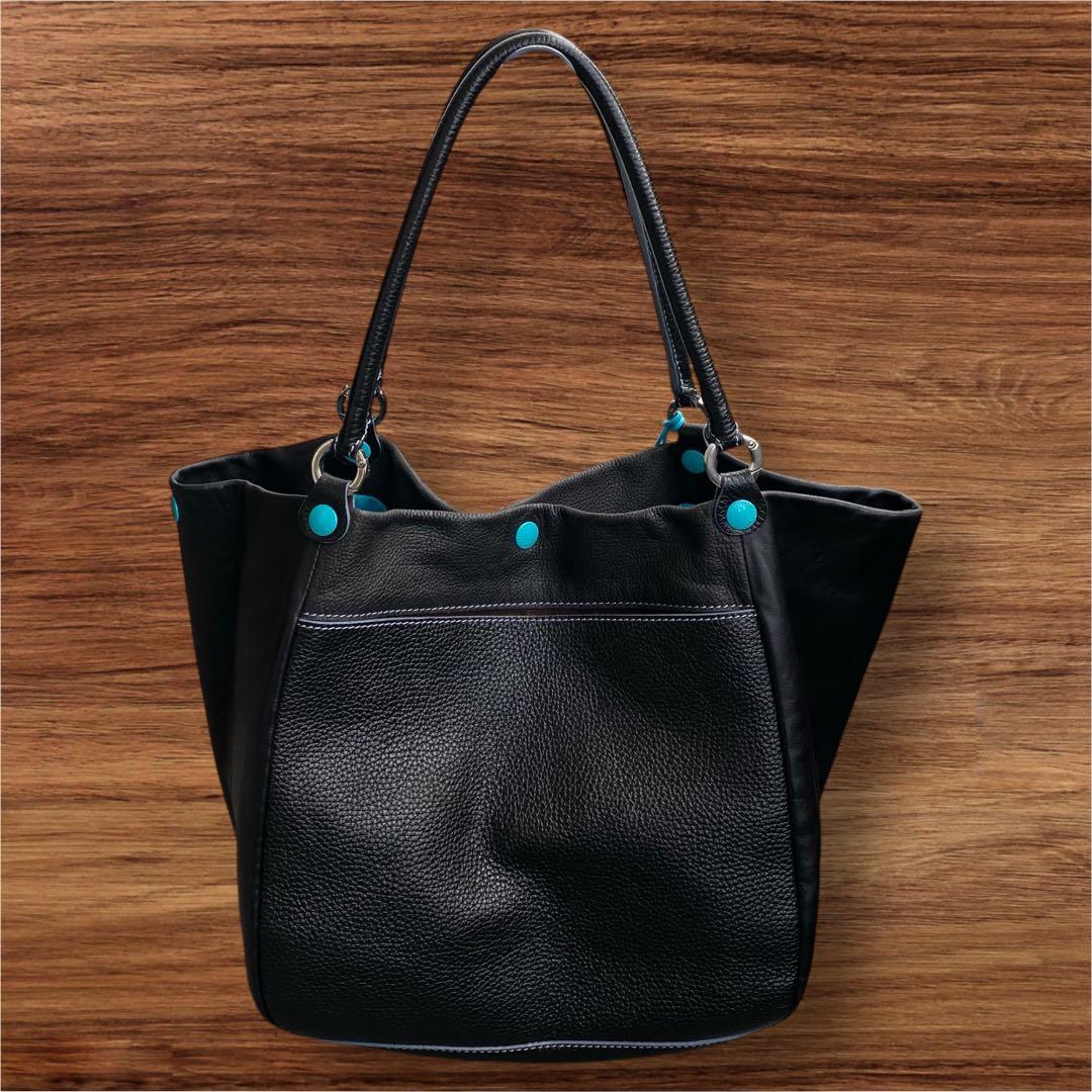 【美品】GABS ガブス G3 M 2WAY レザー トートバッグ ブラック