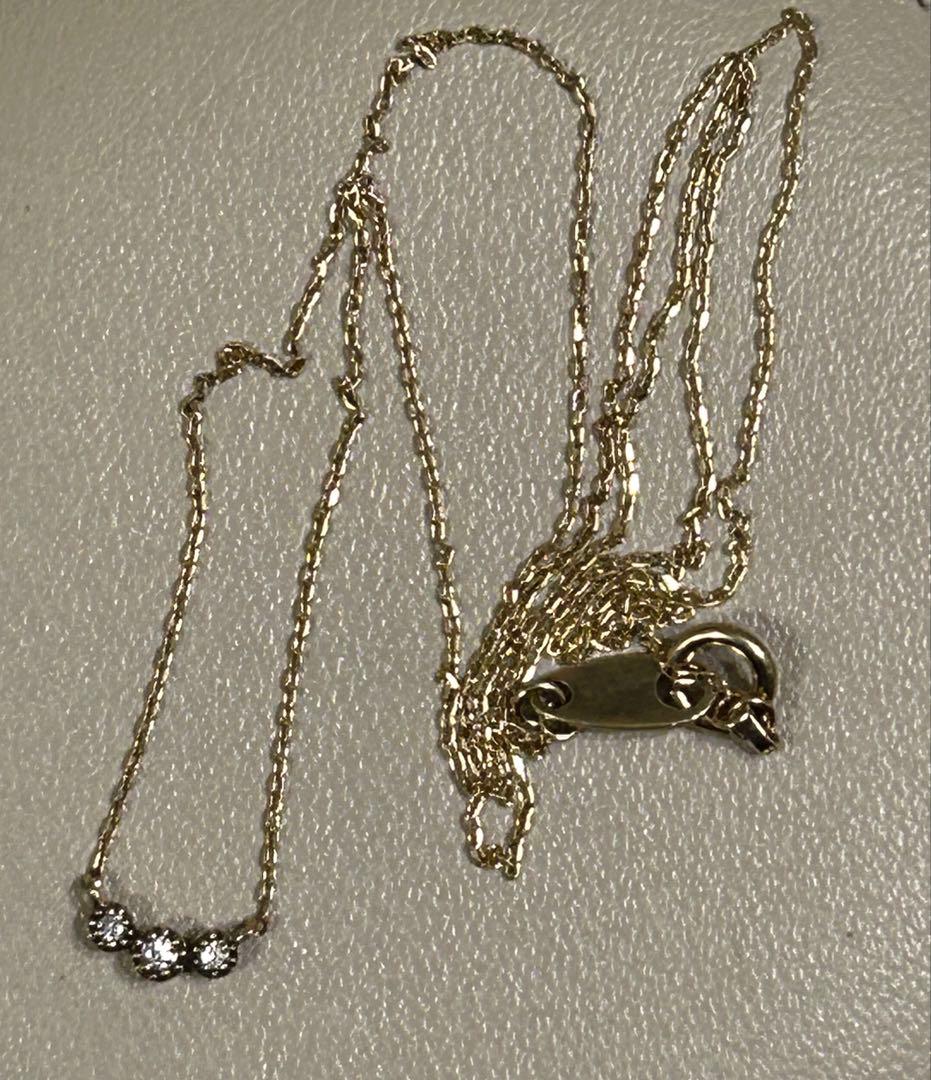 ete エテ　K10 ダイヤモンド　ネックレス
