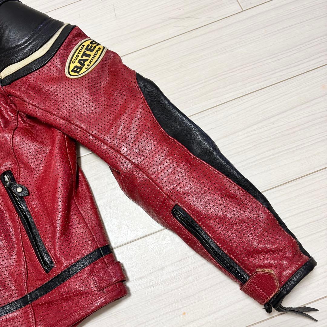 BATES カスタム レザー ライディング ジャケット ライダース レーシング
