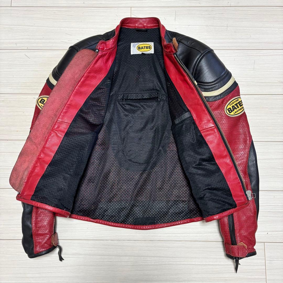 BATES カスタム レザー ライディング ジャケット ライダース レーシング
