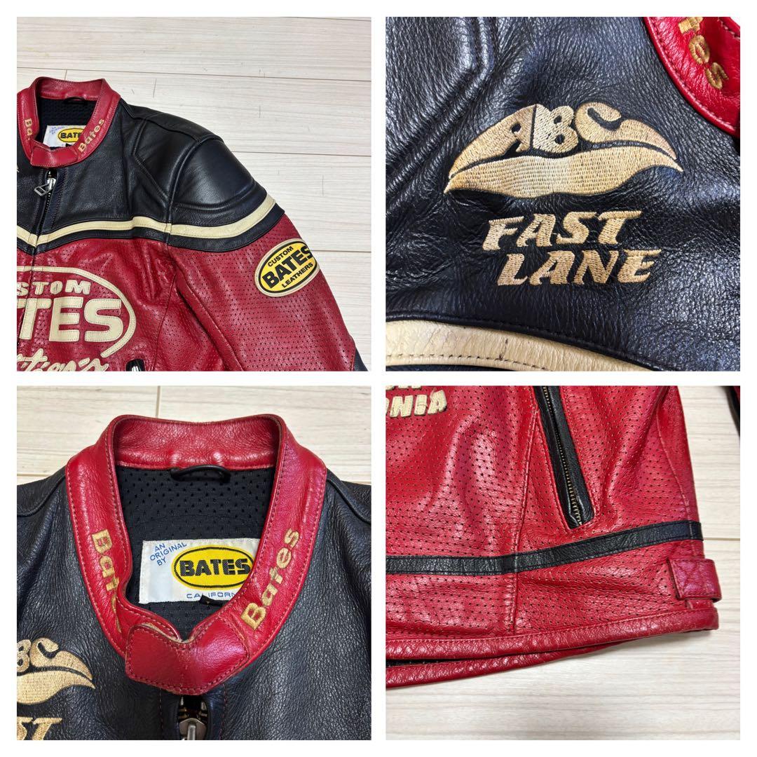 BATES カスタム レザー ライディング ジャケット ライダース レーシング