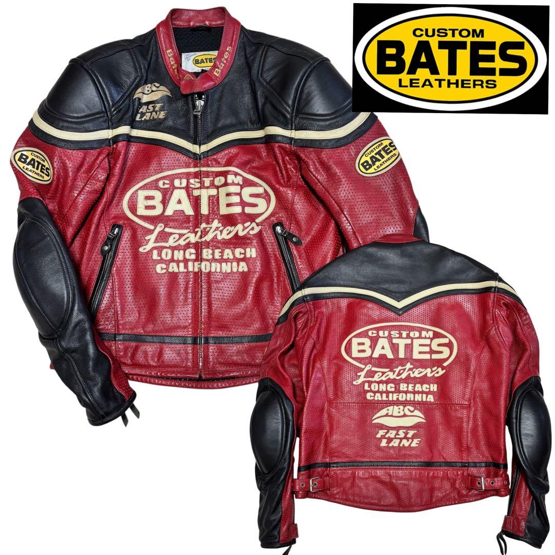 BATES カスタム レザー ライディング ジャケット ライダース レーシング