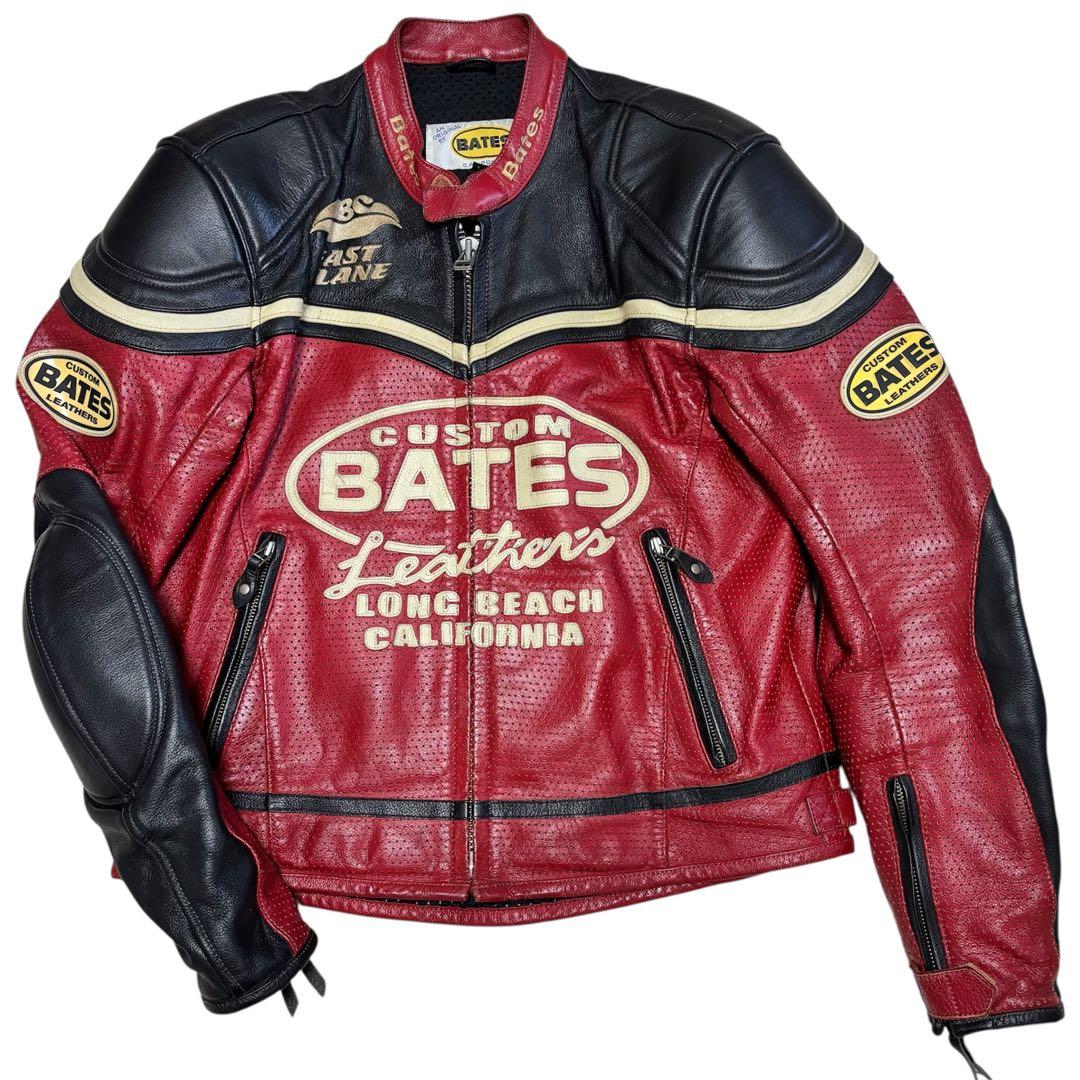 BATES カスタム レザー ライディング ジャケット ライダース レーシング