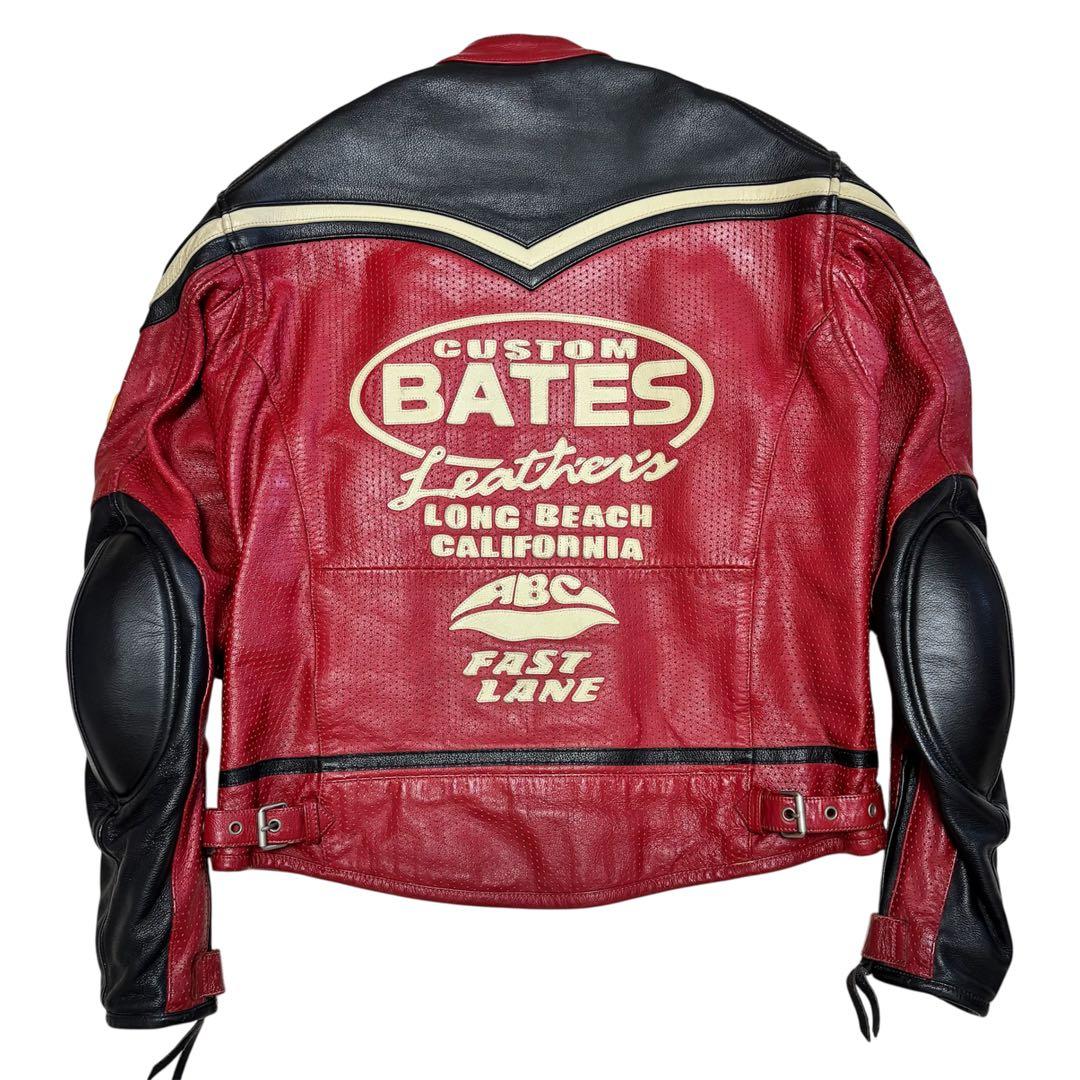 BATES カスタム レザー ライディング ジャケット ライダース レーシング