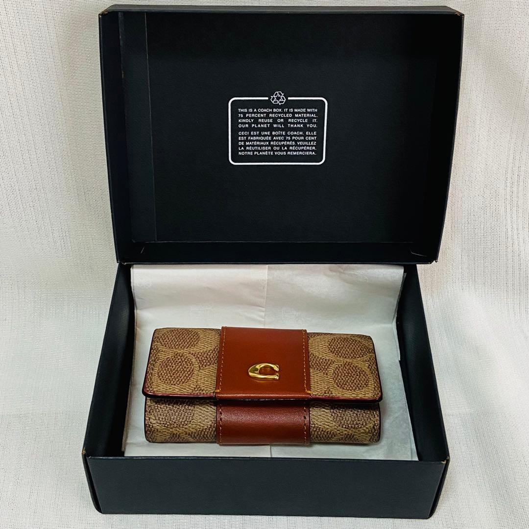 COACH ブラウン キーケース　箱付き