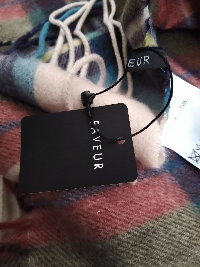 タグ付き未使用 タータンチェック 大判 カシミヤストール ジョンストンズ好きな方