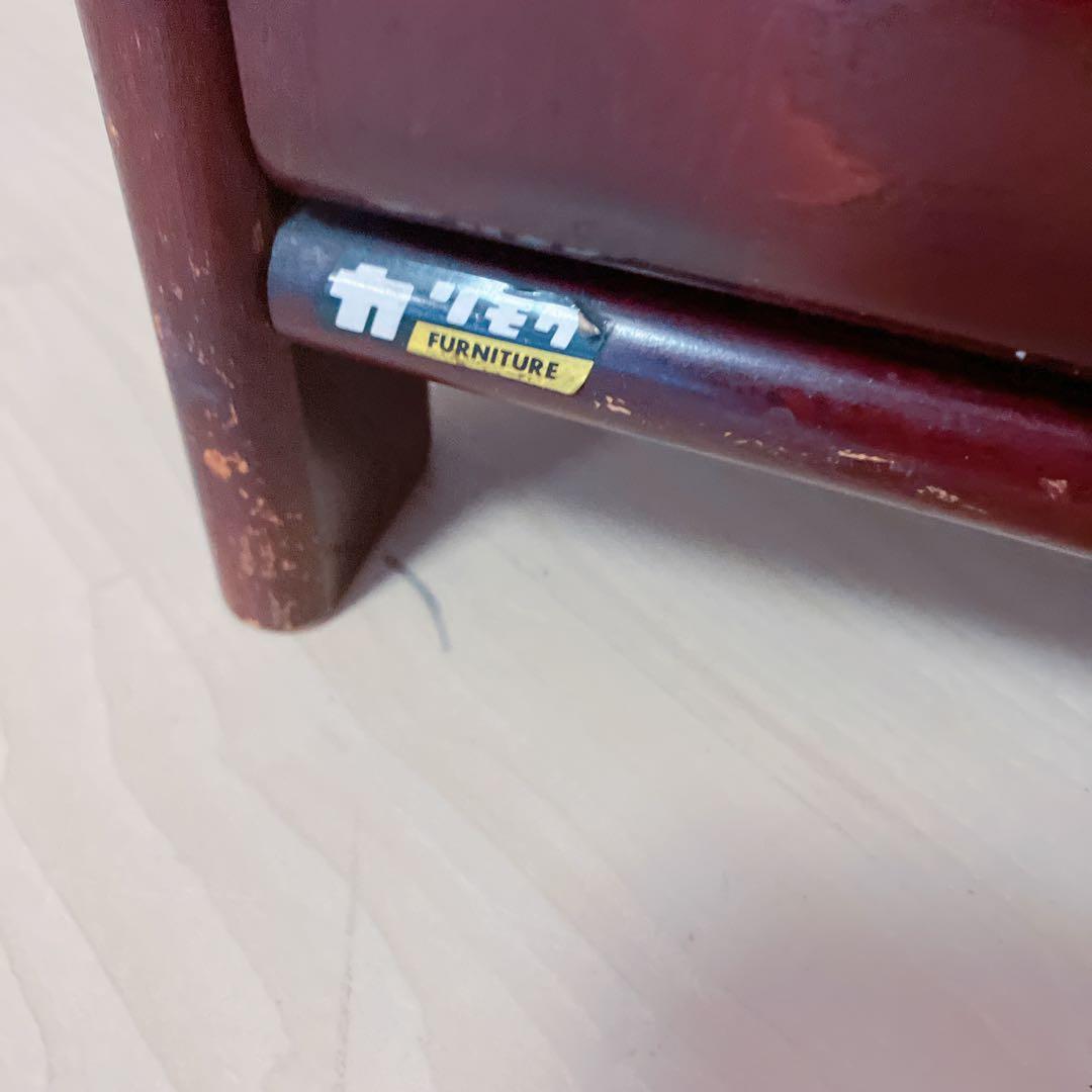 Karimoku カリモク 木製 電話台、FAX台　キャビネット飾り棚 収納