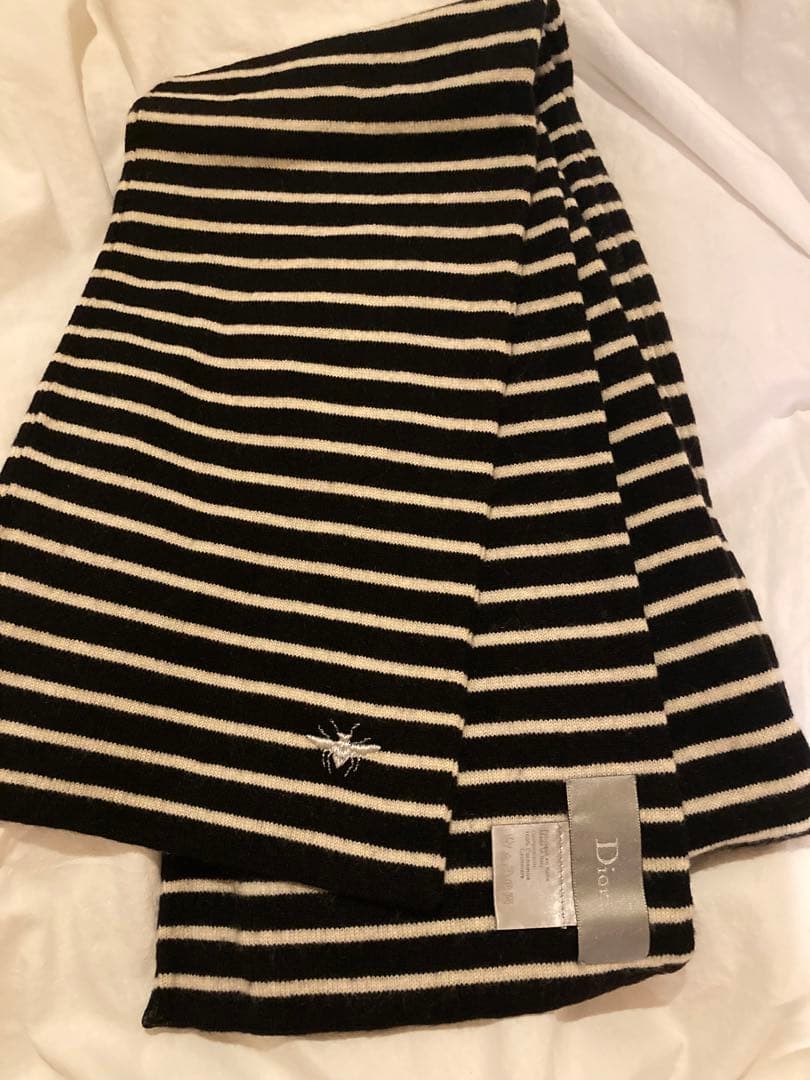 ディオール　オム　カシミヤ100％マフラー　美品