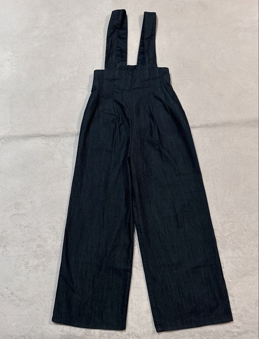 JENNE ジェンヌ 2wayハイウエストリラックスデニムパンツ ネイビー