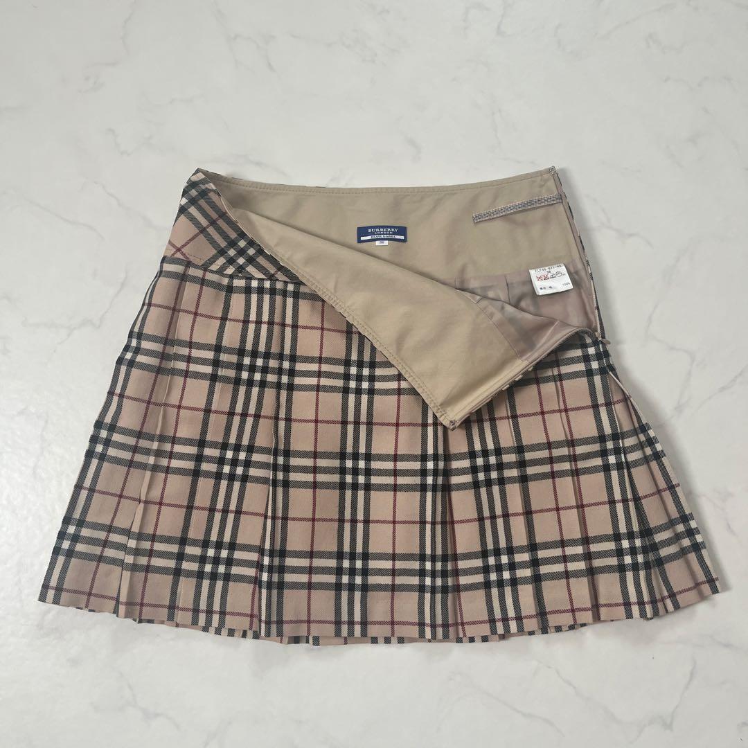 希少　バーバリーブルーレーベル　プリーツ　ミニスカート　安室奈美恵さん着用　38