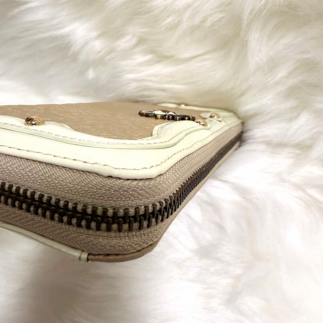 ANNA SUIアナスイ 長財布 セルパン アンティーク 白蛇 ゴールド