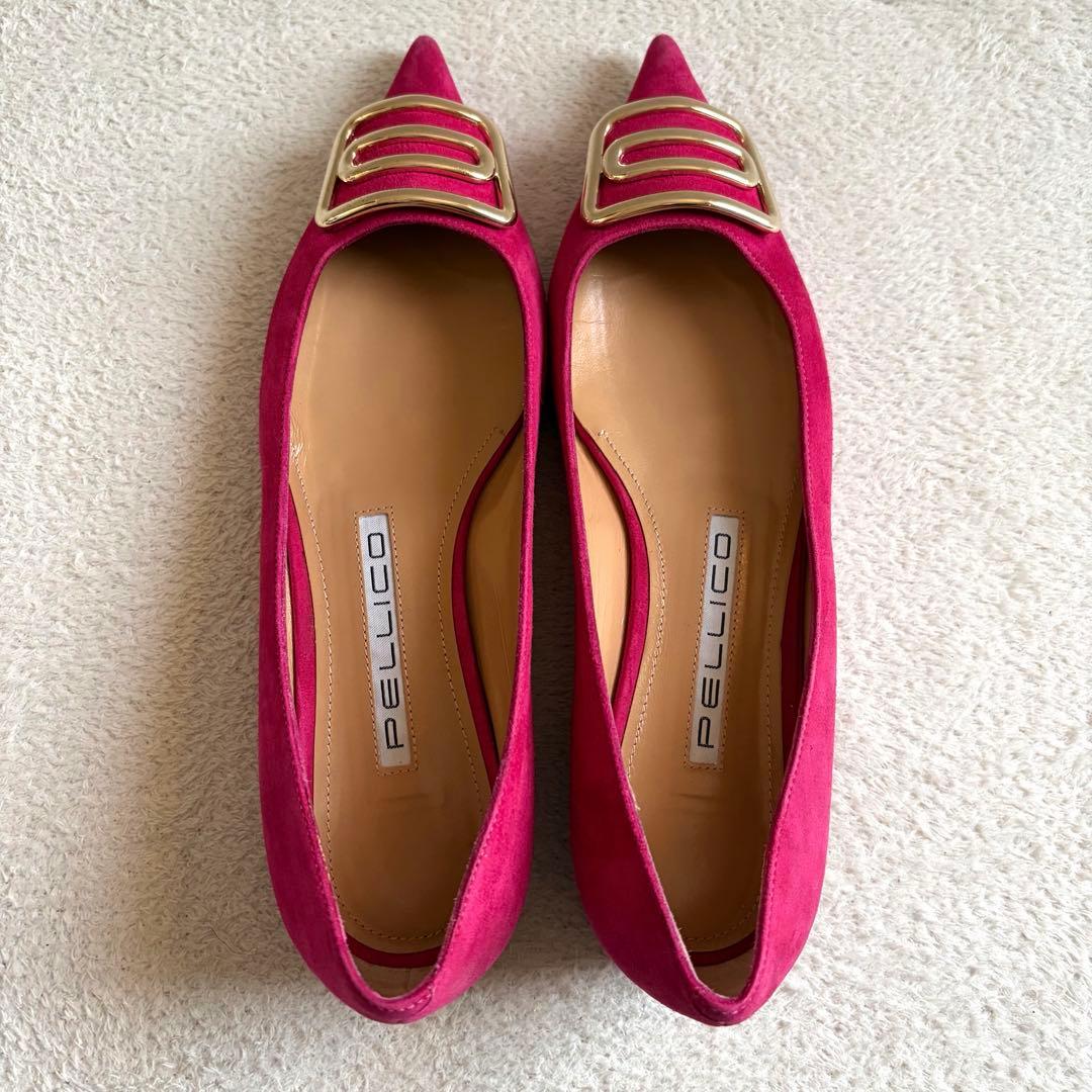 PELLICO CUORE デュエ アネッリ フラットシューズ ポインテッドトゥ